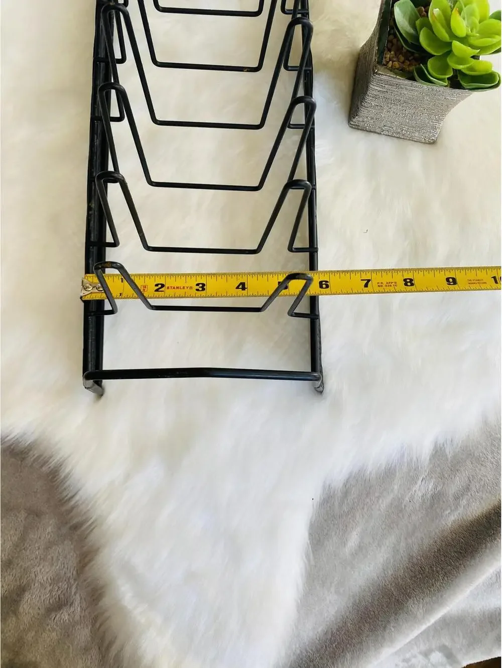 Black Metal Organizer Rack for Kitchen or Office
